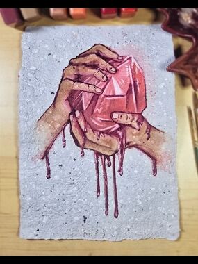 🎨 Heavy: Handmade Watercolour Gouache Painting